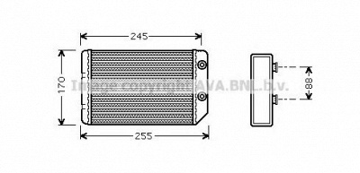 AVA QUALITY COOLING ol6314 -  Теплообменник, отопление салона